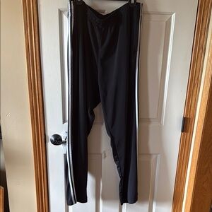Adidas Black Joggers with White Logo Size 2XL